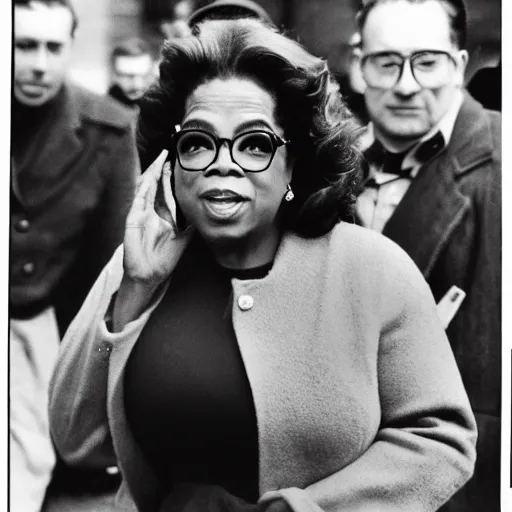 Image similar to photograph of oprah taken in berlin 1 9 4 5