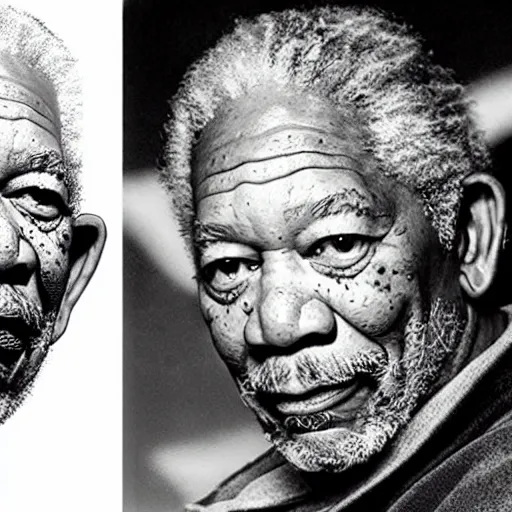 Image similar to Morgan freeman as obi wan kenobi