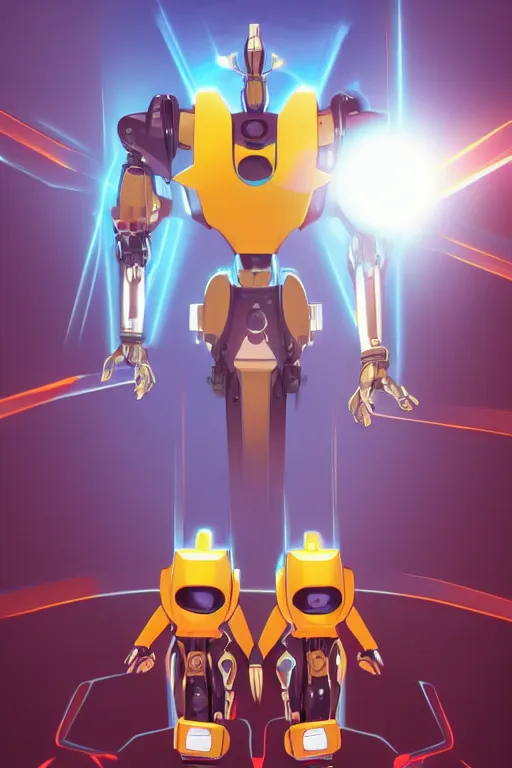 Image similar to metabots medabots medarotto medarot robot minimalist comics, behance hd by jesper ejsing, by rhads, makoto shinkai and lois van baarle, ilya kuvshinov, rossdraws global illumination ray tracing hdr radiating a glowing aura