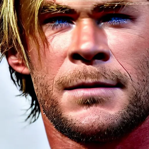 Prompt: Chris Hemsworth closeup intricate elegant highly detailed photorealistic