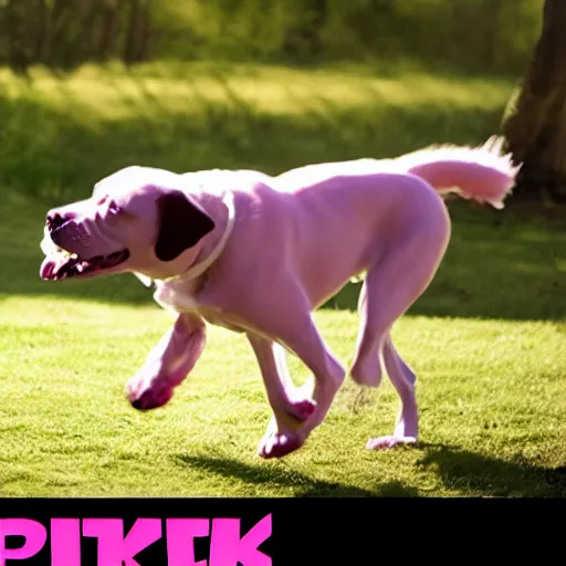 Prompt: pink dog cinematography