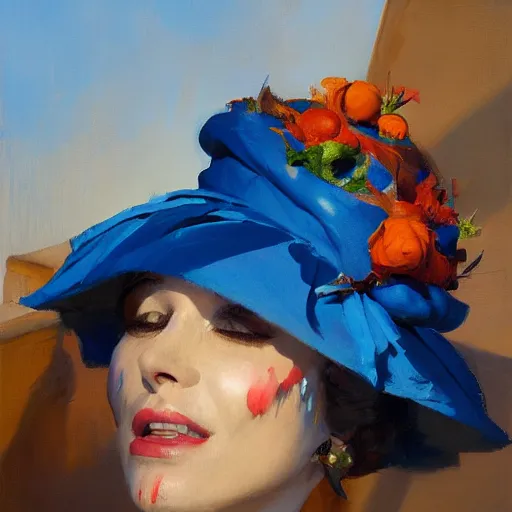 Image similar to greg manchess portrait of a jester hat, organic painting, sunny day, matte painting, bold shapes, hard edges, street art, trending on artstation, by huang guangjian, gil elvgren, ruan jia, randy vargas, greg rutkowski