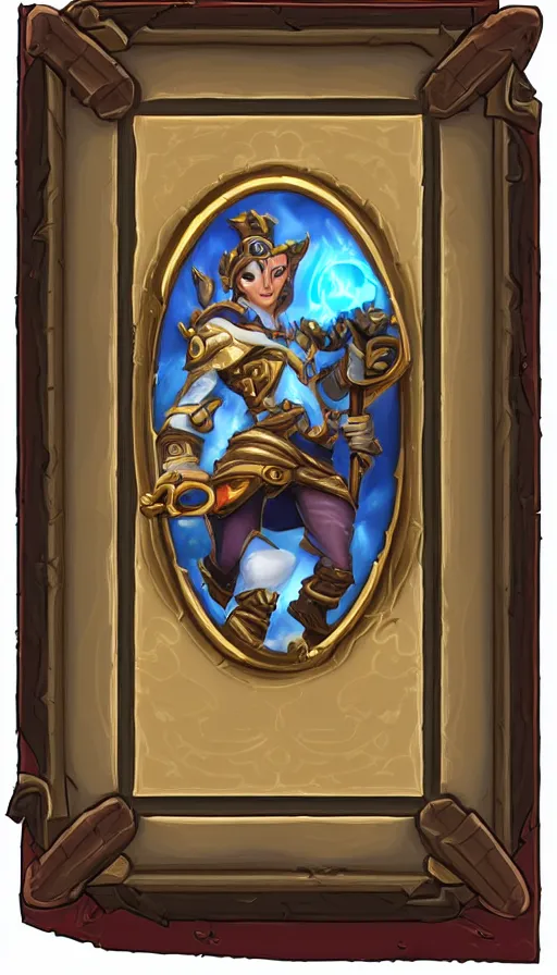 Image similar to frame border in the style of hearthstone