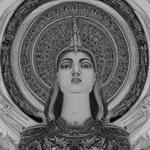 Image similar to majestic goddes raises above earths after conquering the world, highly detailed, intricate details, 4 k