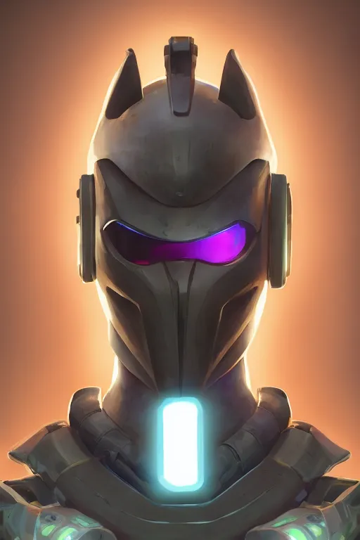 Image similar to epic mask helmet robot ninja portrait stylized as fornite style game design fanart by concept artist gervasio canda, behance hd by jesper ejsing, by rhads, makoto shinkai and lois van baarle, ilya kuvshinov, rossdraws global illumination radiating a glowing aura global illumination ray tracing hdr render in unreal engine 5