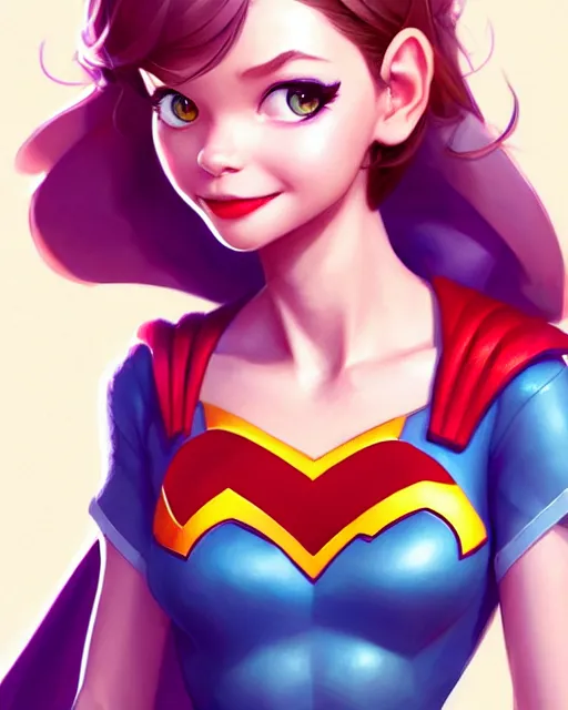 Image similar to character concept art of the wondergirl | | pixar - cute - fine - face, pretty face, realistic shaded perfect face, fine details by stanley artgerm lau, wlop, rossdraws, james jean, jakob eirich, andrei riabovitchev, marc simonetti, and sakimichan, trending on artstation