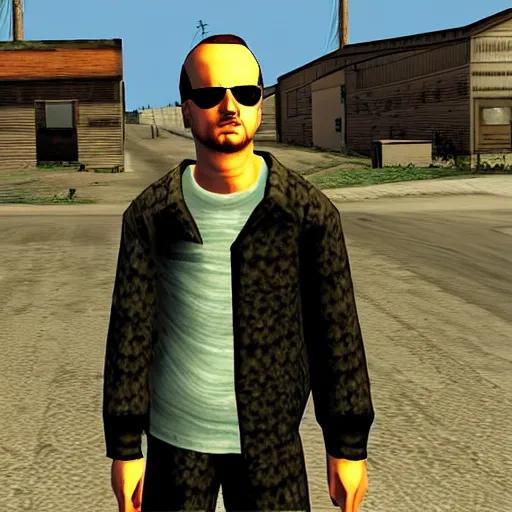 Image similar to in - game screenshot jesse pinkman in the video game gta san andreas
