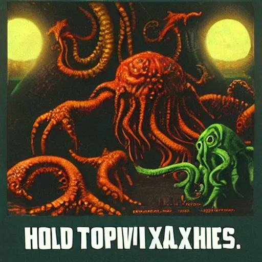 Prompt: Cthulhu has to do taxes. Creator is Paul Lehr