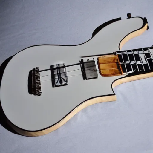 Image similar to an electrified guitar made entirely out of marble