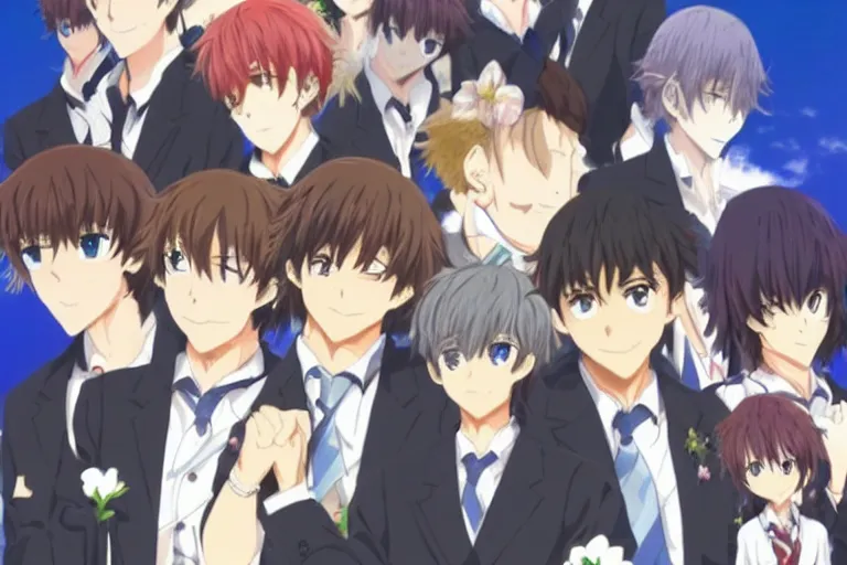 Prompt: one Handsome Man, Kyoto Animation