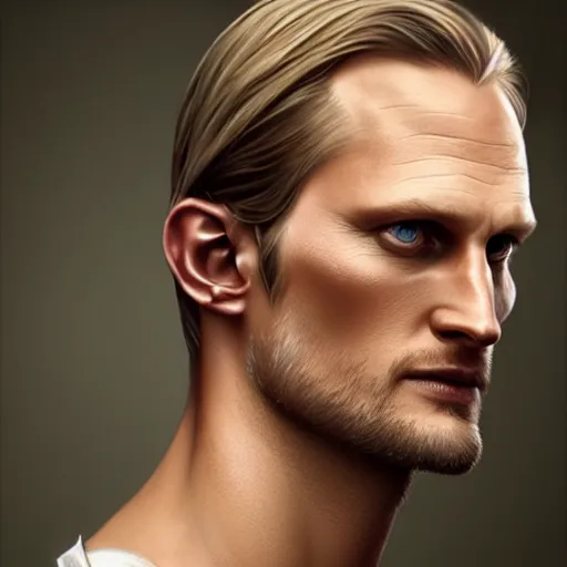 Prompt: alexander skarsgard, cg animation, riot entertainment realistic, character select portrait, by artgerm, greg rutkowski, alphonse mucha, 3 d