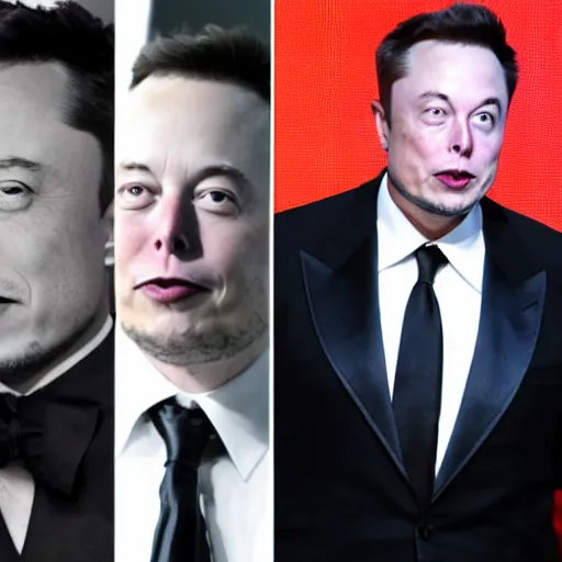 Image similar to Elon Musk as a secret agent, tuxedo, spy