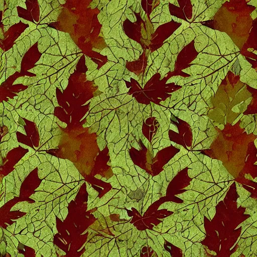 Image similar to a pattern of leaves that looks like keanu reaves