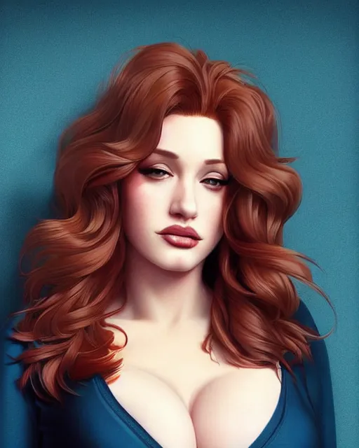 Prompt: a beautiful gina gershon christina hendricks kat dennings dolly parton instagram model, cascading hair, by wlop and ilya kuvshinov and artgerm,, gorgeous, stunning, alluring, artstation, deviantart, digital art