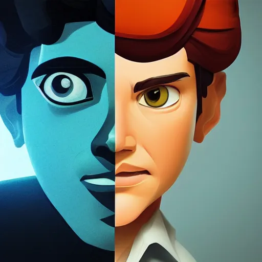 Image similar to face icon stylized minimalist george lucas, loftis, cory behance hd by jesper ejsing, by rhads, makoto shinkai and lois van baarle, ilya kuvshinov, rossdraws global illumination