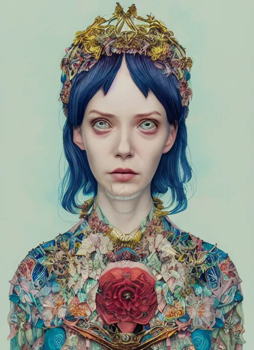 Image similar to fashion portrait :: by Martine Johanna and Simon Stålenhag and Chie Yoshii and Casey Weldon and Guillermo del toro :: ornate, dynamic, particulate, rich colors, intricate, elegant, highly detailed, centered, artstation, smooth, sharp focus, octane render, 3d