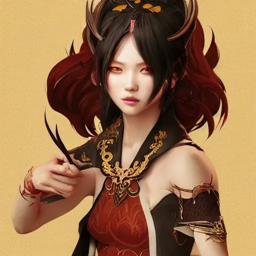 Image similar to charming character yae miko from video game genshin impact full body, dark aesthetic, intricate, elegant, sharp focus, illustration, highly detailed, digital painting, concept art, matte, art by wlop and artgerm and greg rutkowski and jae lee, masterpiece