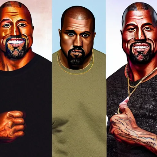 portrait of Dwayne the Kanye Johnson, Kanye, Dwayne | Stable Diffusion ...