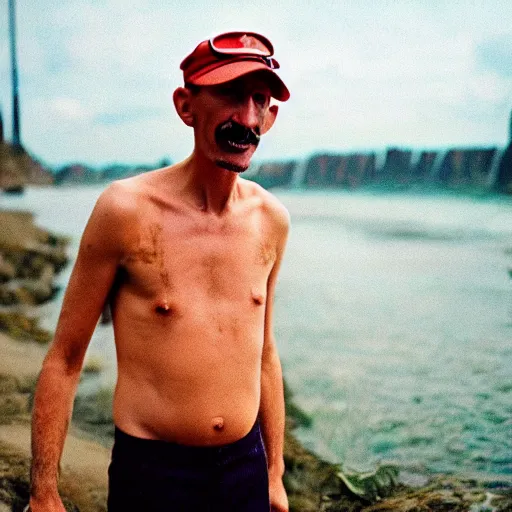 Image similar to photo of nigel thornberry in real life, cinestill, 800t, 35mm, full-HD