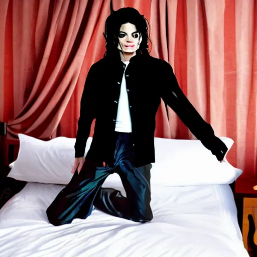 Prompt: Michael Jackson in bed. 8k. 4k. HD. UHD. Photo on 500px.