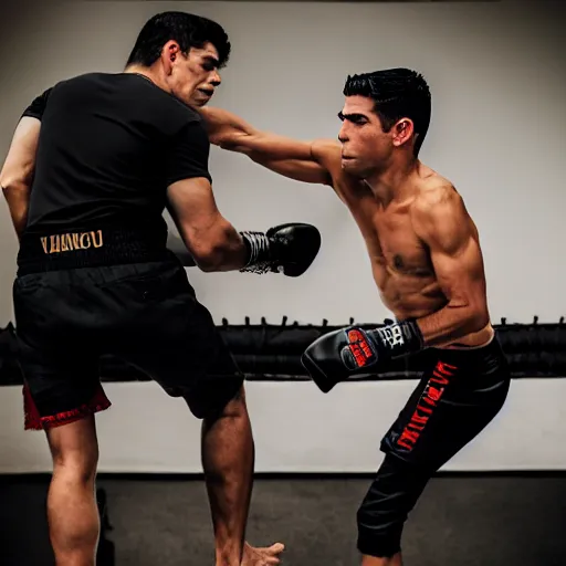 Image similar to chito vera knocks out dominick cruz via headkick, by annie leibovitz and steve mccurry, natural light, detailed face, canon eos c 3 0 0, ƒ 1. 8, 3 5 mm, 8 k, medium - format print