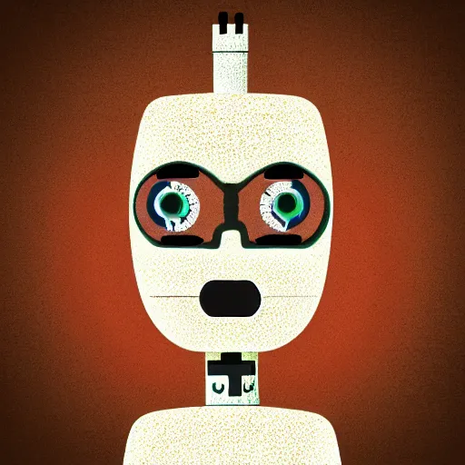 Prompt: vectorial robot portrait