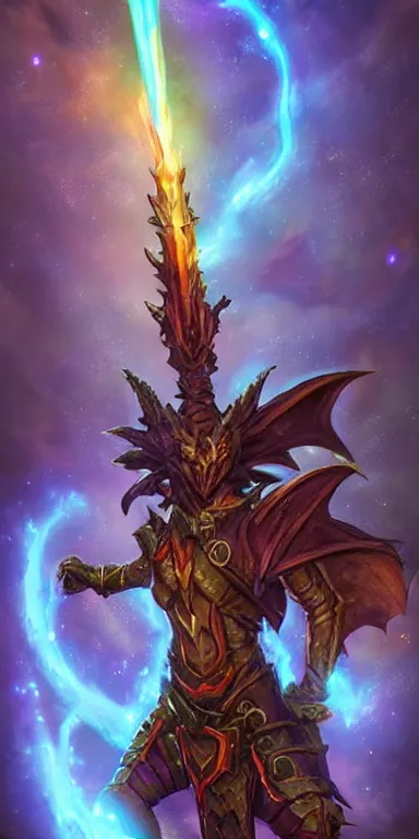 Image similar to draconic staff, dragon staff, ((((dragon)))) head on top of the staff, glowing draconic staff, epic fantasy style art, fantasy epic digital art, epic fantasy weapon art, hearthstone style art