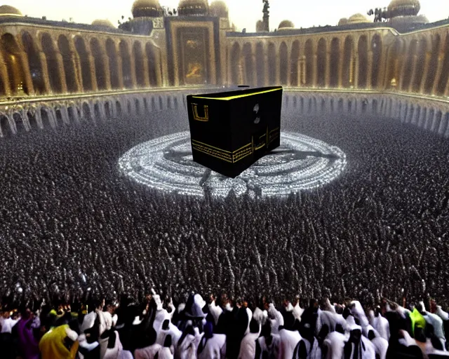 Image similar to alien invasion Kaaba