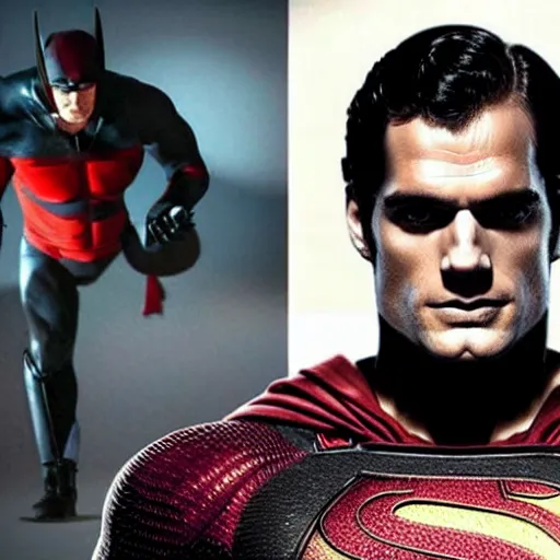 Prompt: Henry Cavill as Omni-Man