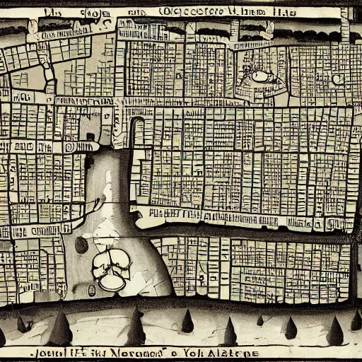 Image similar to map from the 1 5 0 0 s of jerry seinfeld's apartment