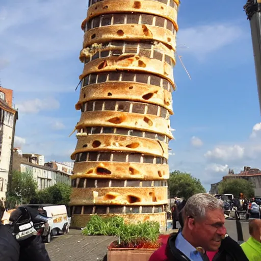 Image similar to a fallen leaning tower of piza