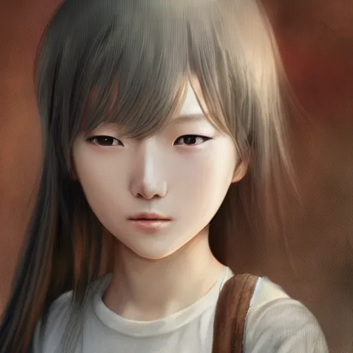 Image similar to ultra-detailed, amazing details, grayish palette, HD semirealistic anime CG concept art digital painting of a Japanese schoolgirl, by a Chinese artist at ArtStation, by Huang Guangjian, Fenghua Zhong, Ruan Jia, Xin Jin and Wei Chang. Realistic artwork of a Chinese videogame, gentle an harmonic colors.