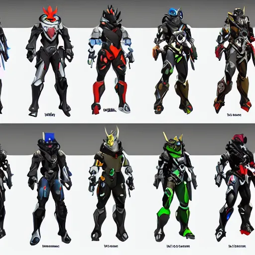 Prompt: Overwatch Character Concept Art, Kamen Rider, Destiny 2