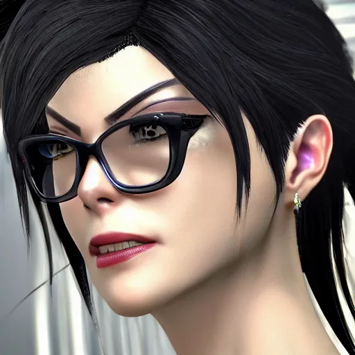 Image similar to Bayonetta looking gorgeous amazing level of detail 8k resolution hyperdetailed photorealism