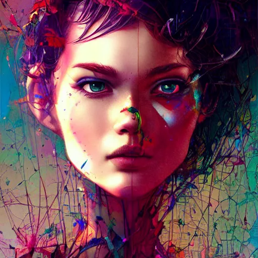 Image similar to Lofi portrait Pixar style by Stanley Artgerm and Carne Griffiths and Tom Bagshaw
