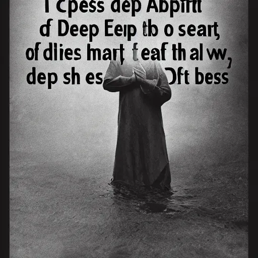 Prompt: i have peered into the deep abysses of earth and sky, and i have seen the end or with my eyes or with thought. but alas! from a heart i reached the abyss and i bowed for a moment, and my soul and my eyes were troubled : it was so deep and so black!