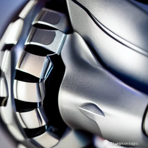 Prompt: high definition photograph shot with canon ef - s 5 5 - 2 5 0 mm f / 4 - 5. 6, narrow depth of field : ( subject = robot + subject detail = metallic, futuristic, glossy )