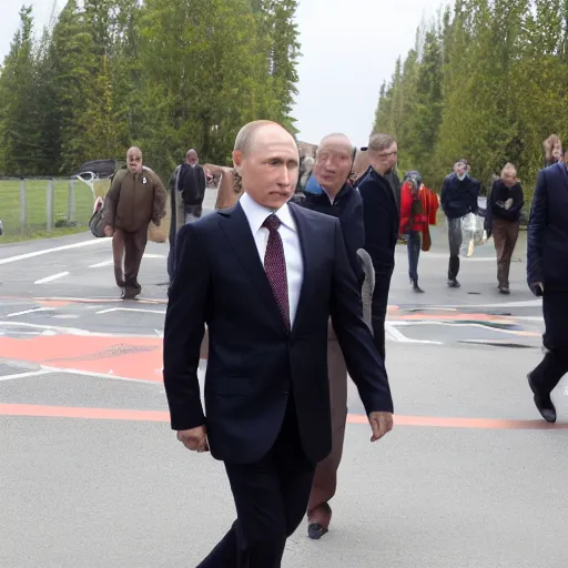 Image similar to wide putin walking