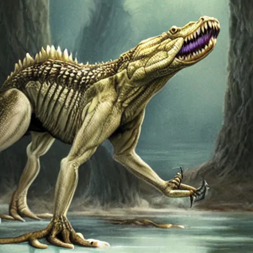 Image similar to Photomorph that fuses a crocodile with a wolf