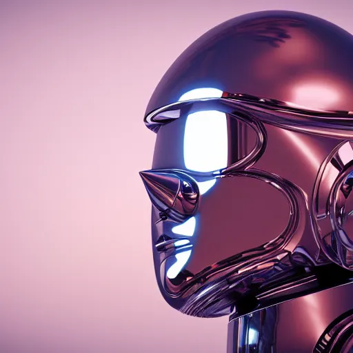 Prompt: a chrome robot with a humanoid face, insanely detailed intricate octane render, 8 k artistic photography, photorealistic