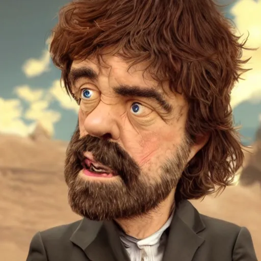 Prompt: peter dinklage by terry gilliam, hd, detailed, 4 k, award winning, cartoon