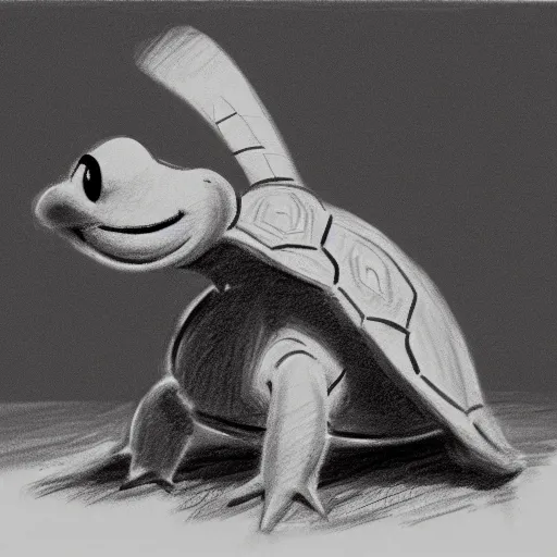 Image similar to milt kahl sketch of a cartoon turtle