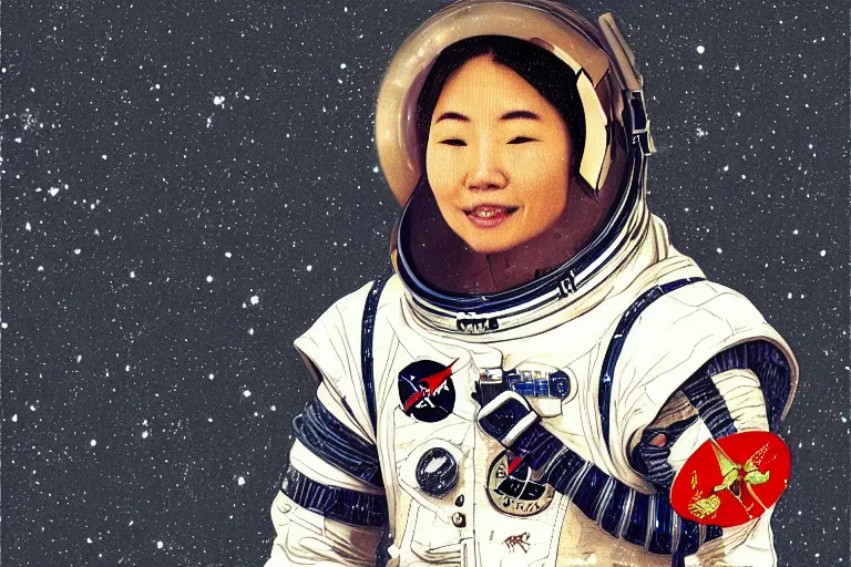Prompt: an astronaut in ancient China, digital art