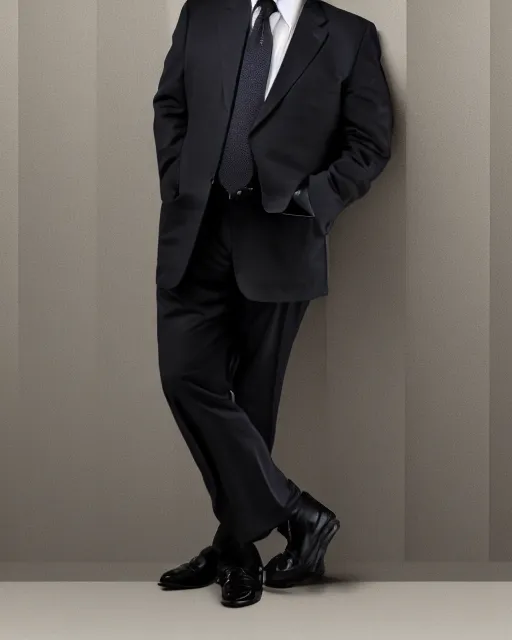 Prompt: Fully-clothed full-body portrait of Robert Deniro as business man, XF IQ4, 50mm, F1.4, studio lighting, professional, 8K