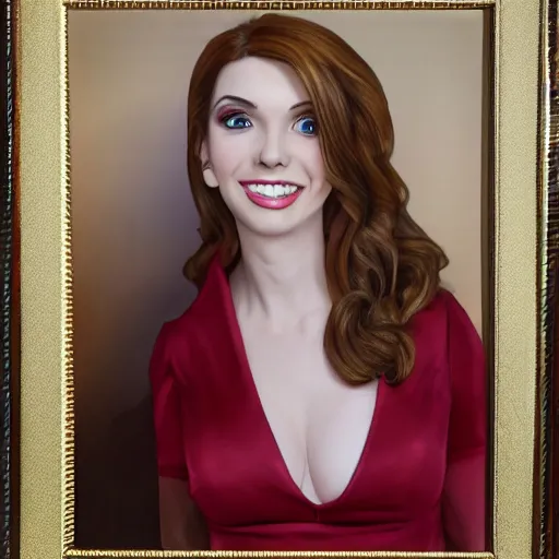 Image similar to Amouranth portrait dressed as the president