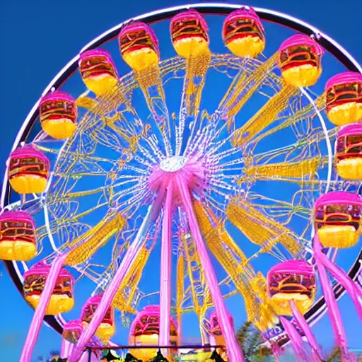 Prompt: jellyfish ferris wheel, cfg = 1 0