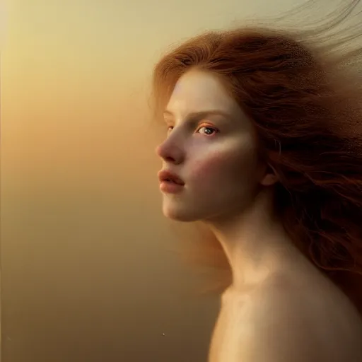 Image similar to photographic portrait of a stunningly beautiful renaissance female in soft dreamy light at sunset, contemporary fashion shoot, by edward robert hughes, annie leibovitz and steve mccurry, david lazar, jimmy nelsson, breathtaking, 8 k resolution, extremely detailed, establishing shot, artistic, hyperrealistic, perfect face, octane render