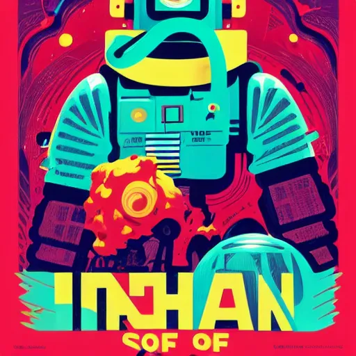 Prompt: splash of color, illustration by tom whalen and charles williams and kilian eng and james jean, 1 9 5 0 s scifi poster