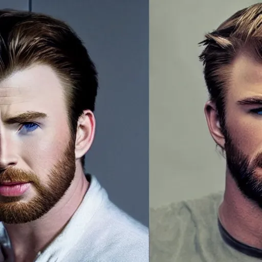 Image similar to chris evans mixed with chris hemsworth