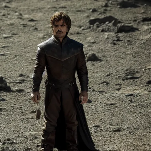 Image similar to Film still of Tom Cruise as Tyrion Lannister. Extremely detailed. Screenshot. 4K. Cinematic lighting.